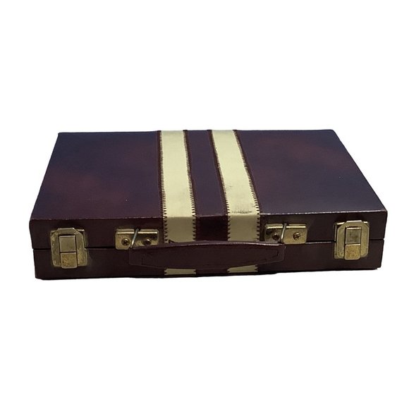 Vintage Backgammon Replacement Case Only Faux Leather 16" x 11" - Picture 4 of 10